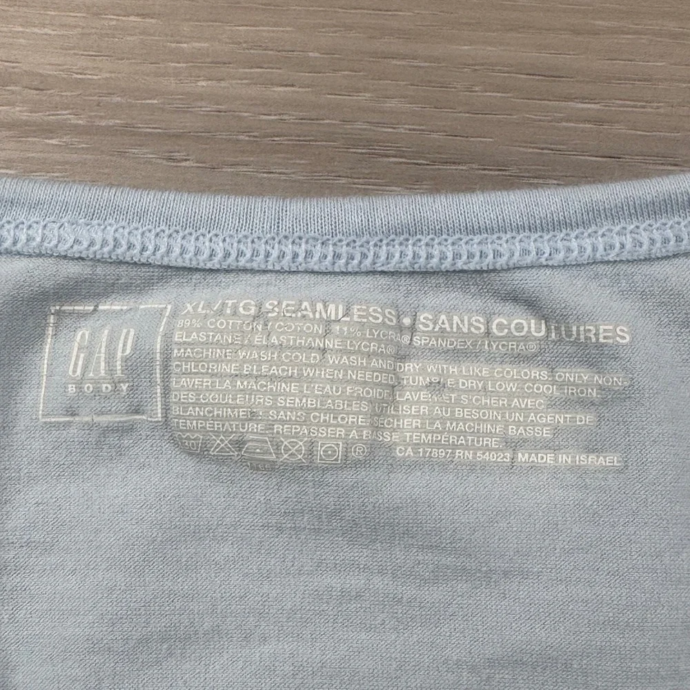 Gap‎ Body Kids Light Blue Seamless Long Sleeve T Shirt XL Soft Girl Minimalist